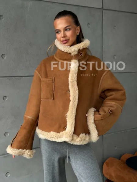 Дубленка - куртка двухсторонняя - фото 13