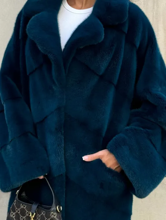 Шуба из аукционного меха норки NAFA английский воротник - фото 2