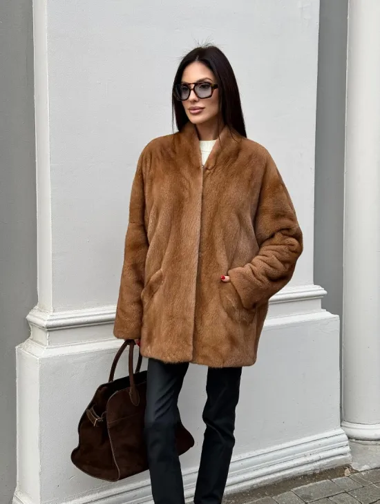 Шуба из меха норки NAFA  