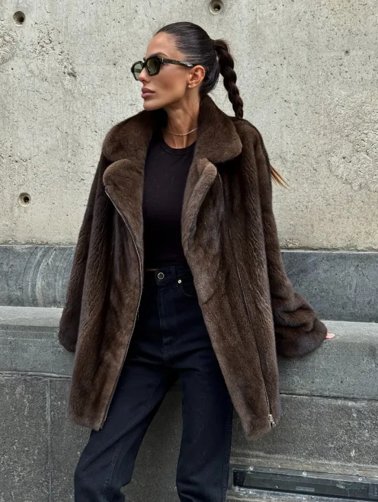 Норковая косуха из элитной скандинавской норки SAGA FURS - фото 10