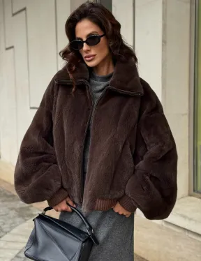 Норковая шуба - бомбер - фото 5