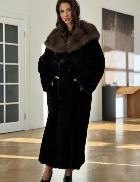 Шуба из меха норки BLACKGLAMA - фото 3