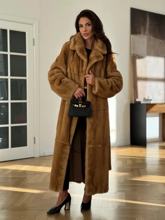 Золотая норковая шуба - фото 7