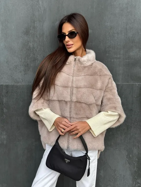 Кофта на молнии из меха норки - фото 4