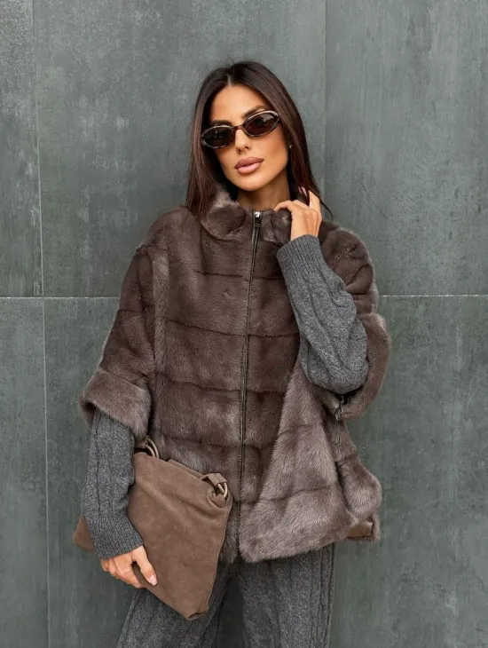 Куртка - кофта норковая на молнии - фото 7