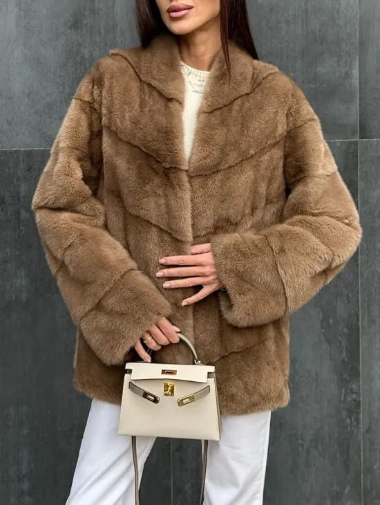 Полушубок норковый - фото 1