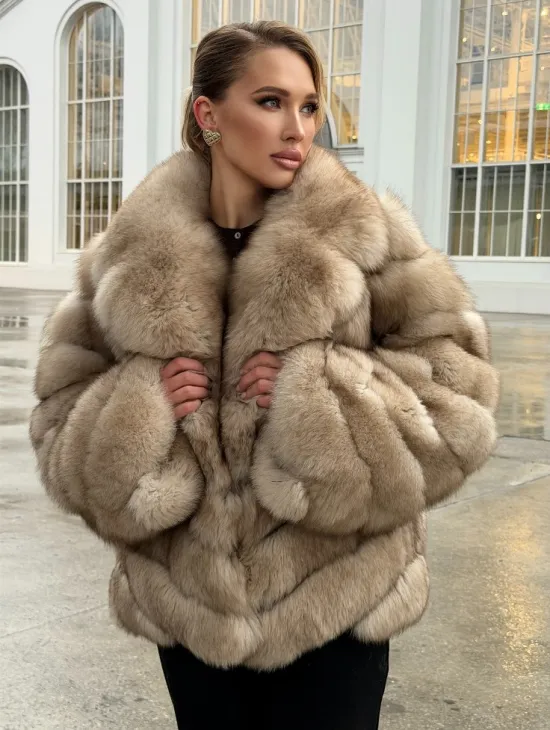 Шуба из песца под куницу - фото 8