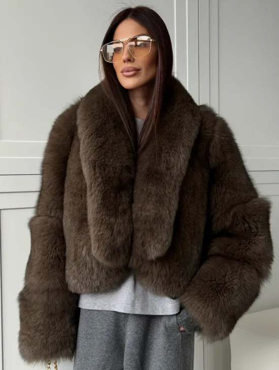 Кроп-шуба из меха песца - фото 7