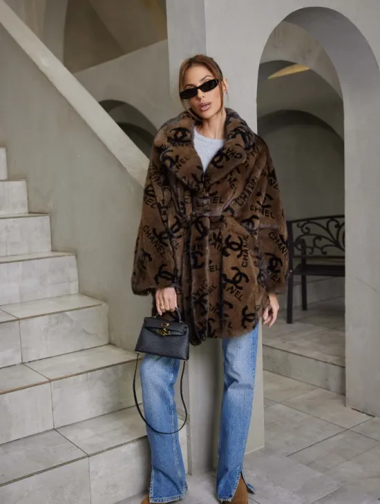 Норка летучая мышь английский воротник, принт - фото 4